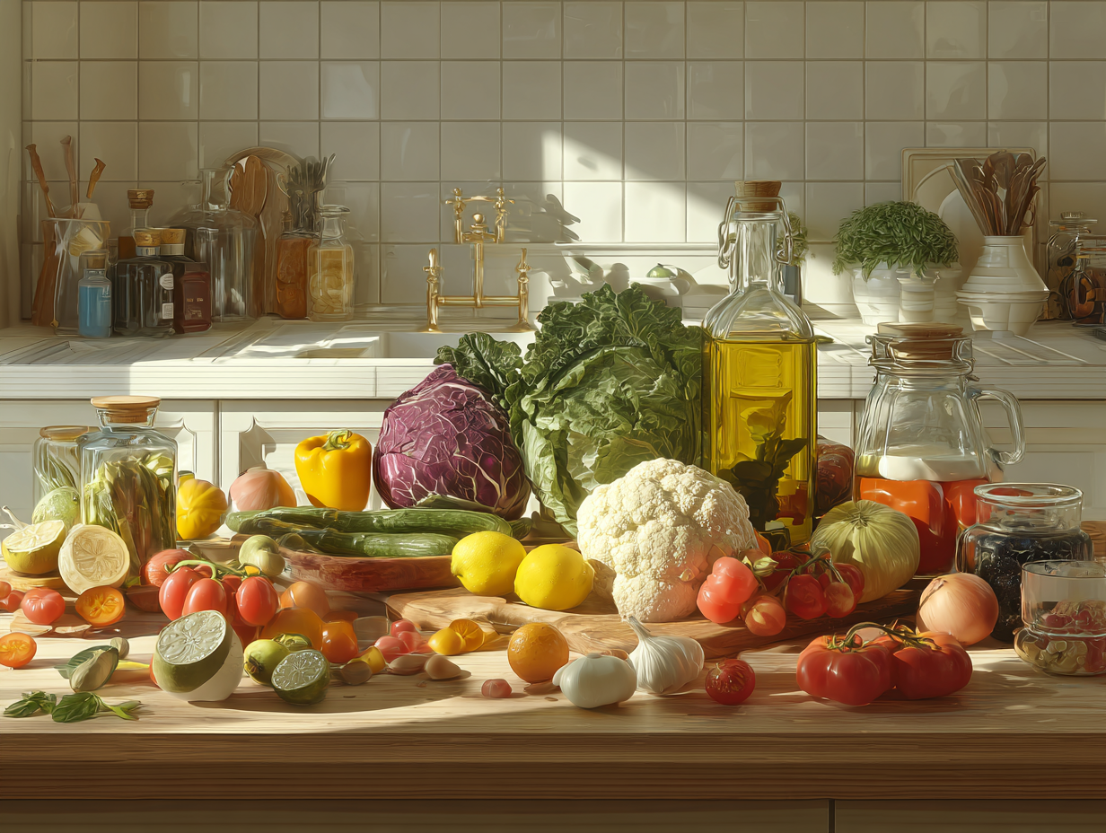 Evaluación de ingredientes frescos y coloridos