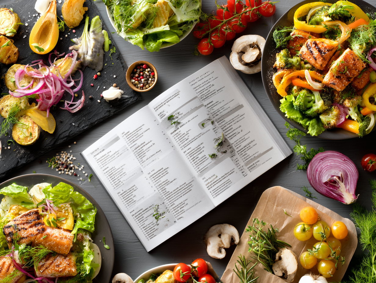 Preparación de comida saludable en cocina moderna