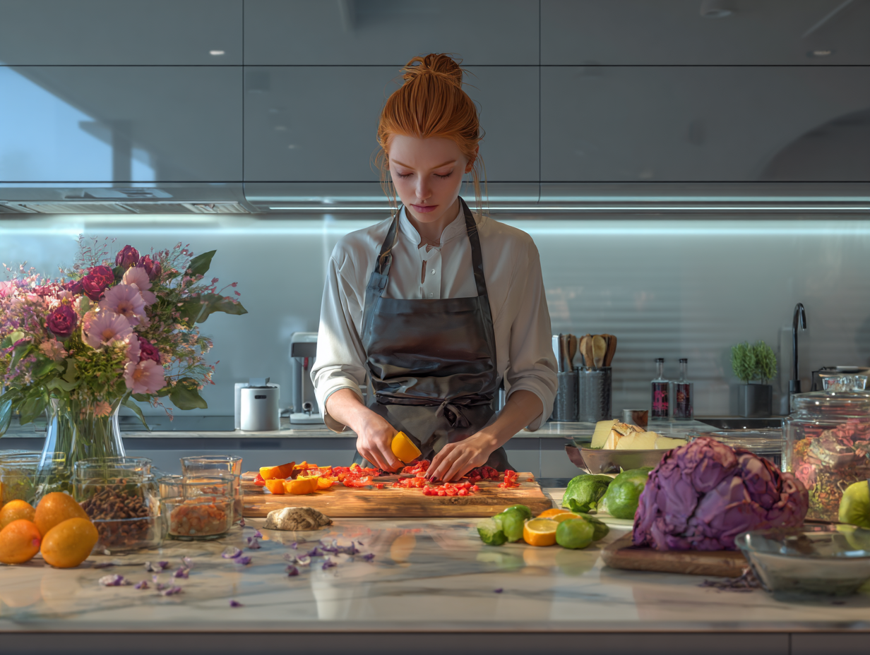 Familia disfrutando comida saludable en ambiente relajado